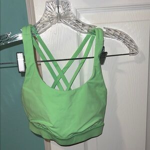 Lululemon Athletica Lime Strappy Sports Bra